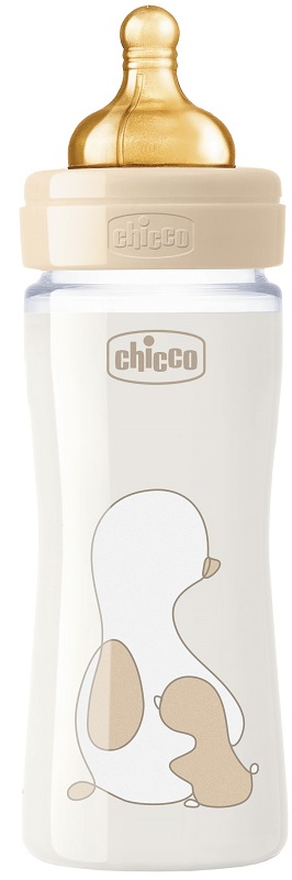 Chicco - Biberon Original in Vetro e tettarella in Caucciò - 240 ml - Farmacia di Regoledo Srl