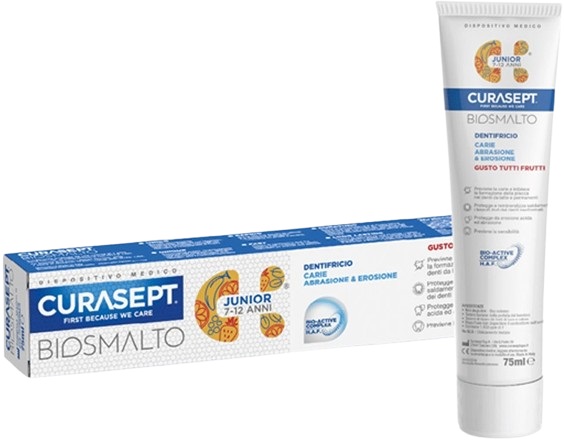 Curasept - Dentifricio Biosmalto Junior - 75ml - Farmacia di Regoledo Srl