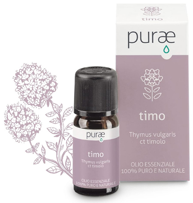 PURAE OLIO ESSENZIALE TIMO THYMOLO ROSSO THYMUS VULGARIS SOMMITA' FIORITE 5 ML - Farmacia di Regoledo Srl