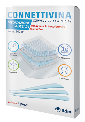 CEROTTO CONNETTIVINA HITECH 8 X 12 CM 4 PEZZI - Farmacia di Regoledo Srl