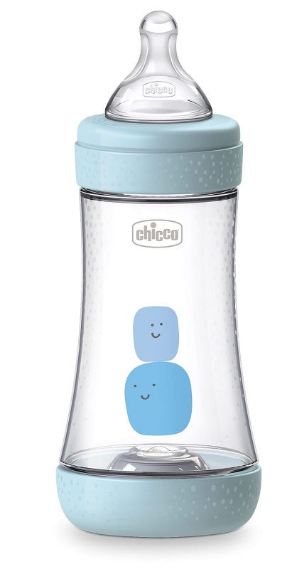 Chicco Perfect 5 - Biberon anticolica flusso medio 240ml Azzurro - Farmacia di Regoledo Srl