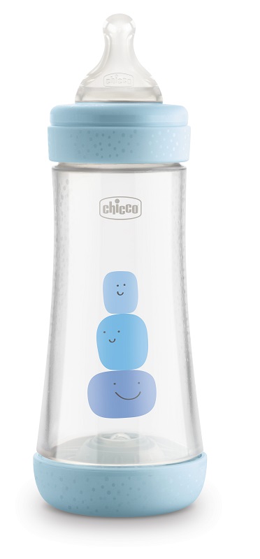 Chicco Perfect 5 - Biberon anticolica flusso veloce 300ml Azzurro - Farmacia di Regoledo Srl