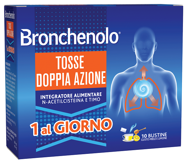 BRONCHENOLO TOSSE DOPPIA AZIONE 10 BUSTINE - Farmacia di Regoledo Srl