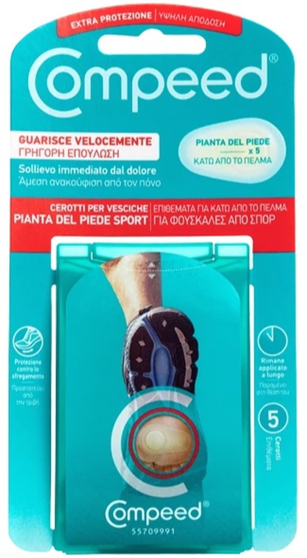 COMPEED CEROTTI PER VESCICHE PIANTA PIEDE SPORT 5 PEZZI - Farmacia di Regoledo Srl