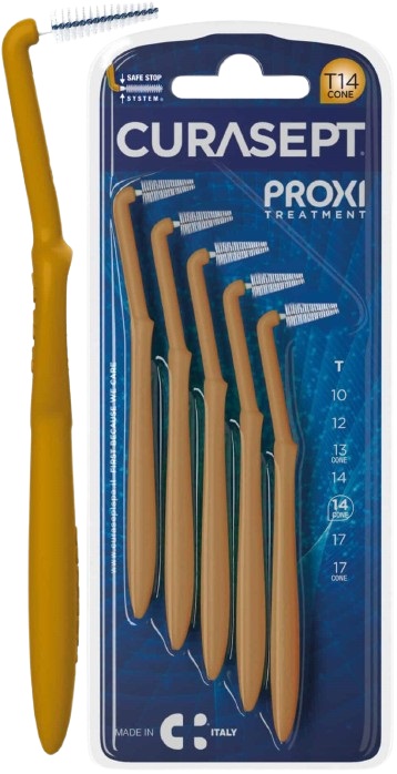 Curasept - Proxi angle T14 Cone Ocra/Dark Gold - Farmacia di Regoledo Srl