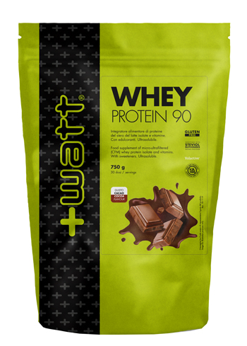 +Watt - Whey protein 90 - Busta da 750g gusto Cacao - Farmacia di Regoledo Srl