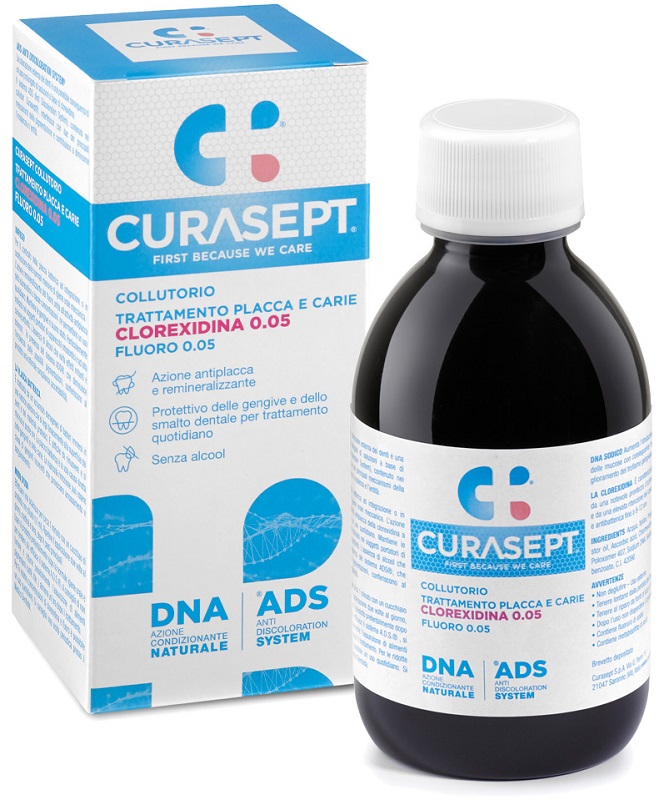 Curasept - Collutorio 0,05 Clorexidina - Trattamento Placca e Carie - 200 ml - Farmacia di Regoledo Srl