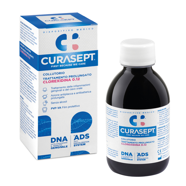 Curasept - Collutorio 0,12 Clorexidina - Trattamento prolungato - 200 ml - Farmacia di Regoledo Srl