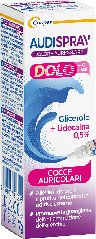 AUDISPRAY DOLO +6 MESI GOCCE AURICOLARI BAMBINI 7 G - Farmacia di Regoledo Srl