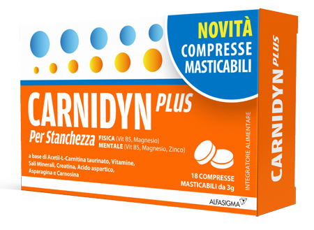 CARNIDYN PLUS 18 COMPRESSE MASTICABILI - Farmacia di Regoledo Srl