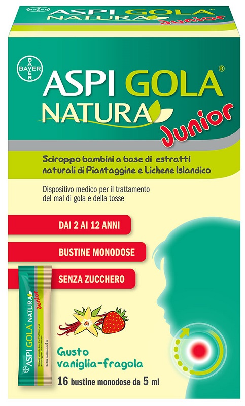 ASPI GOLA NATURA JUNIOR 16 BUSTINE MONODOSE DA 5 ML - Farmacia di Regoledo Srl