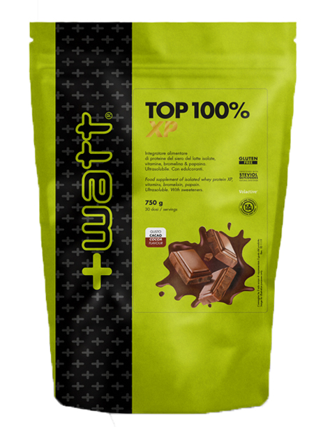 +Watt - Top 100% XP - Busta da 750g gusto Cacao - Farmacia di Regoledo Srl