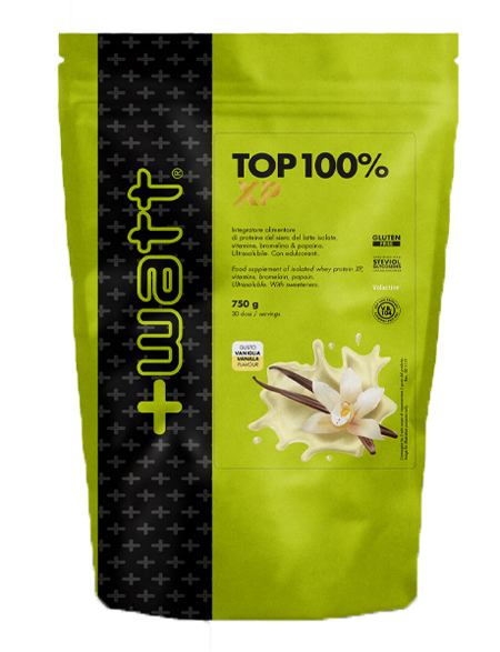+Watt - Top 100% XP - Busta da 750g gusto Vaniglia - Farmacia di Regoledo Srl