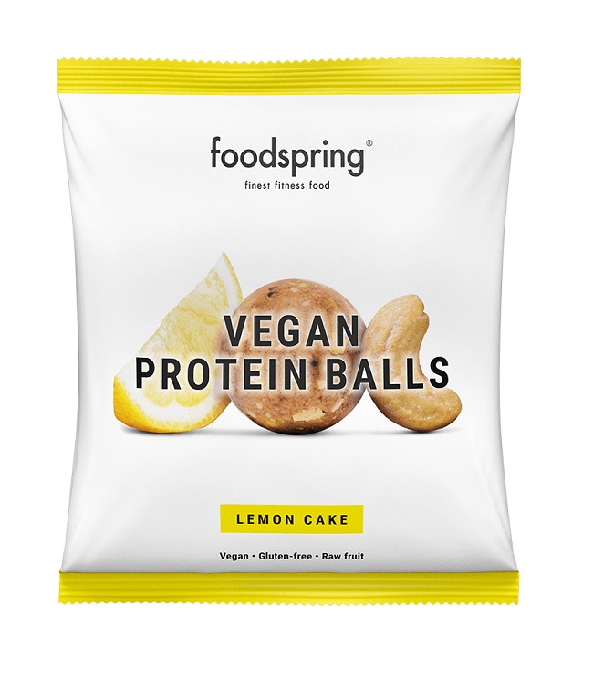 Foodspring - Protein Balls Vegane - Torta al limone - 40 grammi - Farmacia di Regoledo Srl