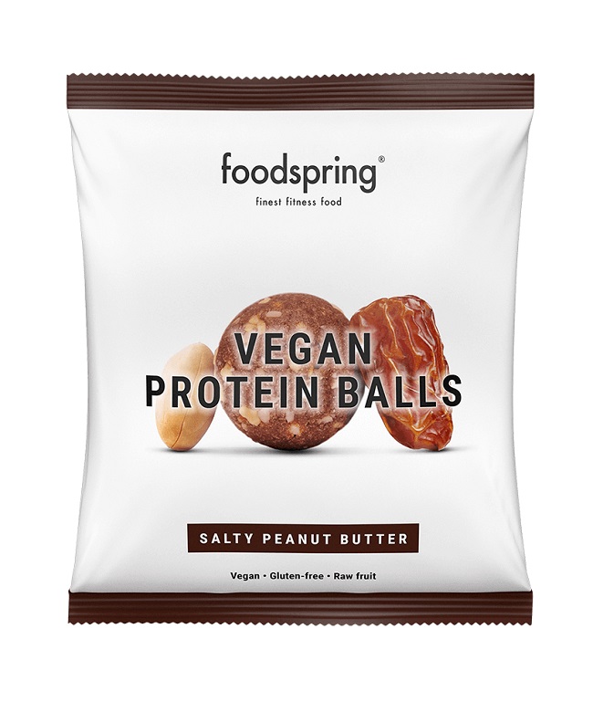 Foodspring - Protein balls vegane - Burro di arachidi salato 40 grammi - Farmacia di Regoledo Srl