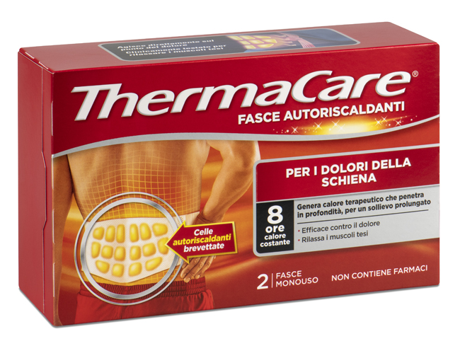 FASCIA AUTORISCALDANTE A CALORE TERAPEUTICO THERMACARE SCHIENA 2 PEZZI - Farmacia di Regoledo Srl