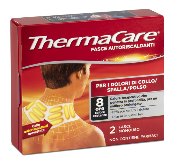 FASCE AUTORISCALDANTI A CALORE TERAPEUTICO THERMACARE COLLO/SPALLA/POLSO 2 PEZZI - Farmacia di Regoledo Srl
