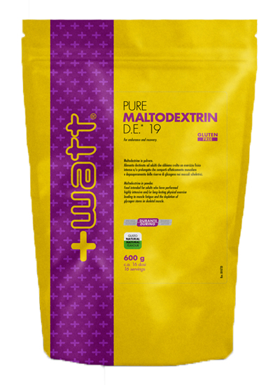 +Watt - Pure Maltodextrin D E* 19 - Gusto Natural 600 grammi - Farmacia di Regoledo Srl