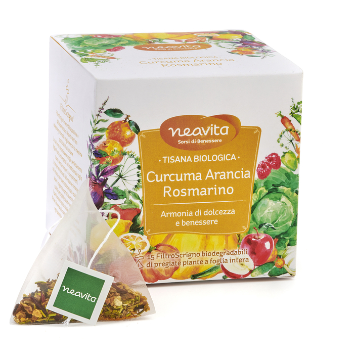 Neavita - Tisana Biologica Curcuma Arancia e Rosmarino - 15 filtri - Farmacia di Regoledo Srl
