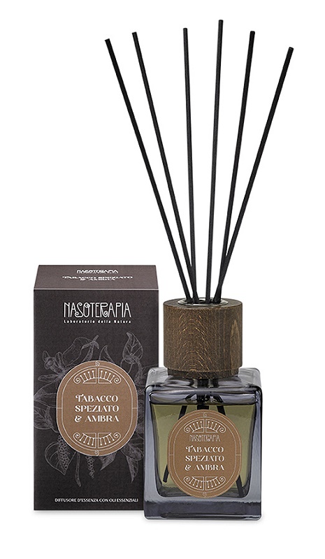NASOTERAPIA TABACCO SPEZIATO E AMBRA PURA RICARICA PER DIFFUSORE CON BASTONCINI 250 ML - Farmacia di Regoledo Srl