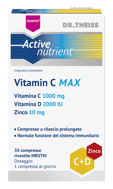 THEISS ACTIVE NUTRIENT VITAMIN C MAX 30 COMPRESSE - Farmacia di Regoledo Srl