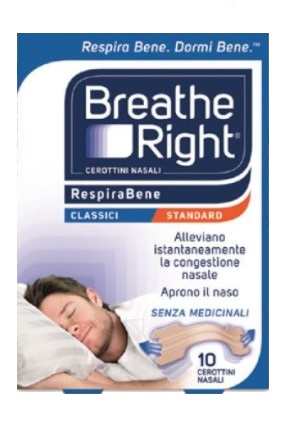 CEROTTI NASALI BREATHE RIGHT CLASSICI 10 PEZZI - Farmacia di Regoledo Srl