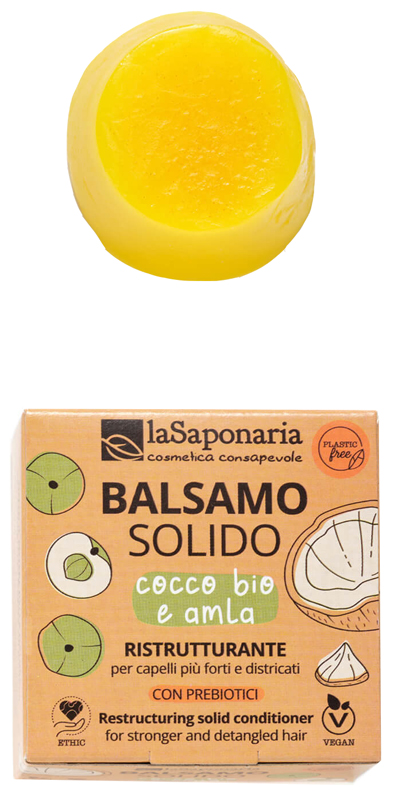 BALSAMO SOLIDO COCCO BIO E AMLA RISTRUTTURANTE 40 G - Farmacia di Regoledo Srl