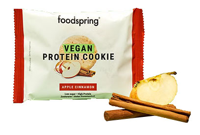 Foodspring - Vegan Protein Cookie - Mela e Cannella 50 grammi - Farmacia di Regoledo Srl