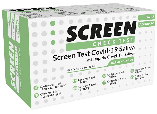 SCREEN TEST ANTIGENICO RAPIDO AUTODIAGNOSTICO COVID-19 SARS-COV-2 CAMPIONI SALIVARI SELFTEST COVID SALIVA SCREEN - Farmacia di Regoledo Srl
