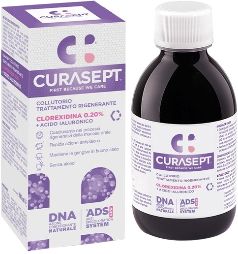 Curasept - Collutorio 0,20 Clorexidina  - Trattamento rigenerante - 200ml - Farmacia di Regoledo Srl