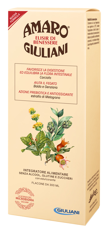 AMARO GIULIANI ELISIR BENESSERE 300 ML NUOVA FORMULA - Farmacia di Regoledo Srl