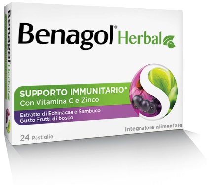 BENAGOL HERBAL FRUTTI DI BOSCO 24 PASTIGLIE - Farmacia di Regoledo Srl
