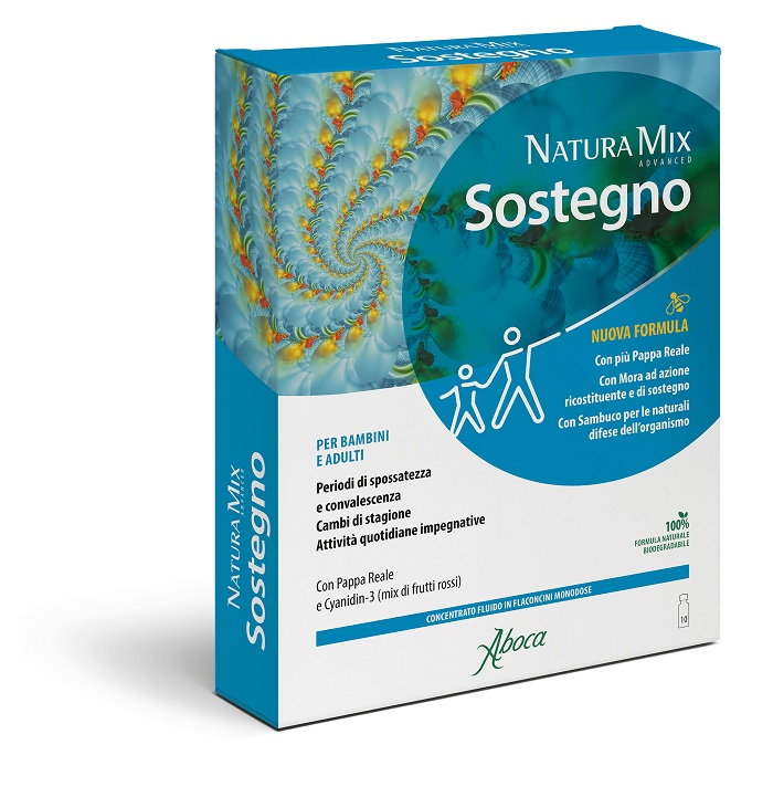 Natura Mix - Sostegno - 10 flaconcini da 15 ml - Farmacia di Regoledo Srl