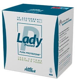 LADY PRESTERIL ASSORBENTI NOTTE CON ALI RIPIEGATI BIODEGRADABILI 10 PEZZI - Farmacia di Regoledo Srl