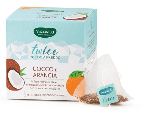 NEAVITA FILTROSCRIGNO INFUSO TWICE COCCO E ARANCIA 15 FILTRI - Farmacia di Regoledo Srl