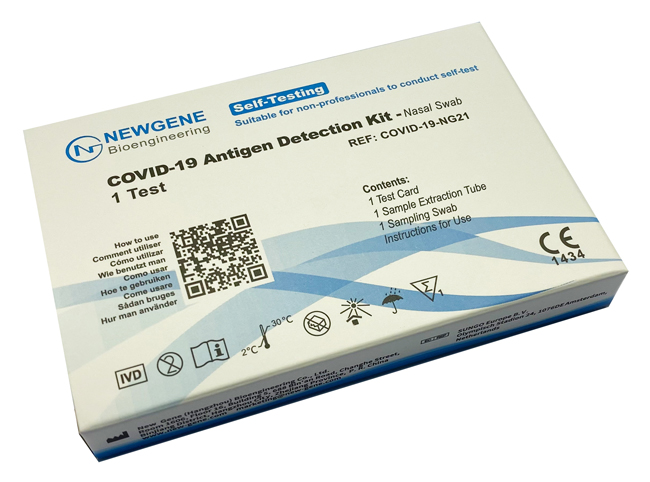 TEST ANTIGENICO RAPIDO COVID-19 NEWGENE AUTODIAGNOSTICO DETERMINAZIONE QUALITATIVA ANTIGENI SARS-COV-2 IN TAMPONI NASALI MEDIANTE IMMUNOCROMATOGRAFIA - Farmacia di Regoledo Srl