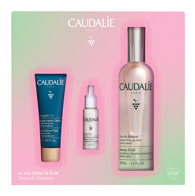 Caudalie - Cofanetto acqua di bellezza - Acqua di bellezza 100ml + Siero 10ml + Maschera 15ml - Farmacia di Regoledo Srl