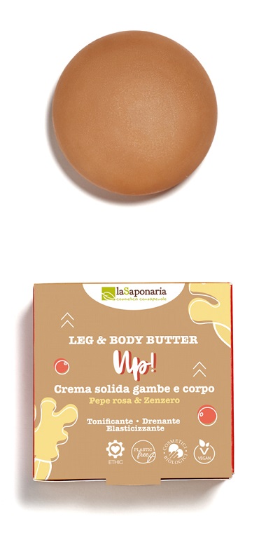 LA SAPONARIA CREMA SOLIDA GAMBE E CORPO UP PEPE ROSA & ZENZERO 80 G - Farmacia di Regoledo Srl