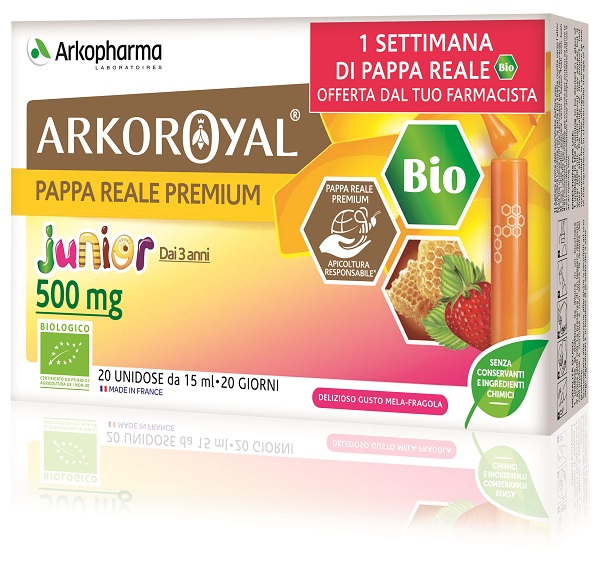 ARKOROYAL JUNIOR PAPPA REALE 500MG BIO 20 FIALOIDI PROMO - Farmacia di Regoledo Srl