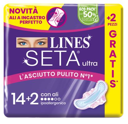 LINES SETA ULTRA ASSORBENTI ALI CP 14+2 PEZZI - Farmacia di Regoledo Srl