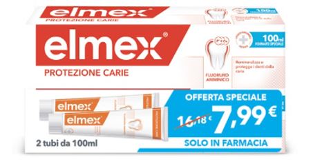 ELMEX DENTIFRICIO ANTICARIE BITUBO 2 PEZZI DA 100 ML - Farmacia di Regoledo Srl