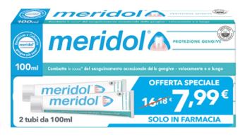 MERIDOL DENTIFRICIO PROTEZIONE GENGIVE 2 PEZZI DA 100 ML - Farmacia di Regoledo Srl
