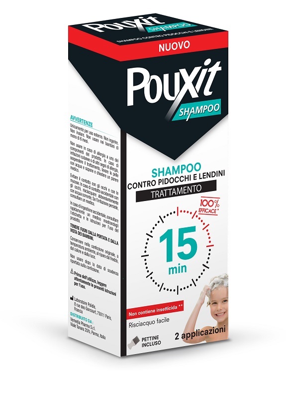 SHAMPOO CONTRO PIDOCCHI E LENDINI POUXIT TRATTAMENTO CON PETTINE INCLUSO 200 ML - Farmacia di Regoledo Srl