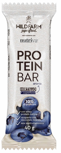 WILDFARM PROTEIN BAR MIRTILLO RICOPERTA CIOCCOLATO BIANCO 40 G - Farmacia di Regoledo Srl
