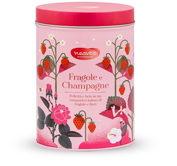 NEAVITA FILTROSCRIGNO FRAGOLE E CHAMPAGNE OVAL TIN 12 FILTRI - Farmacia di Regoledo Srl