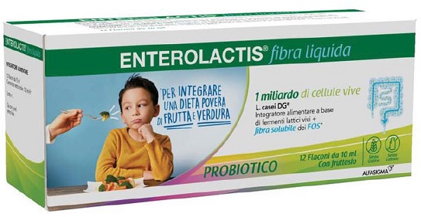 ENTEROLACTIS FIBRA LIQUIDA 12 FLACONCINI DA 10 ML - Farmacia di Regoledo Srl