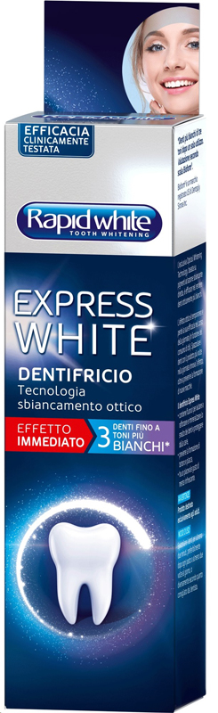 RAPID WHITE DENTIFRICIO EXPRESS WHITE 75ML - Farmacia di Regoledo Srl