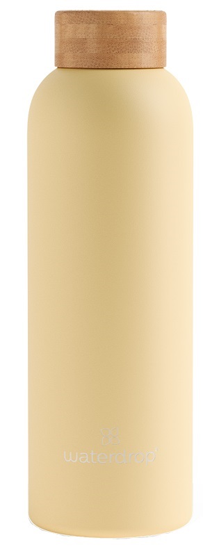WATERDROP BOTTIGLIA ACCIAIO PASTEL YELLOW MATT DA 600 ML - Farmacia di Regoledo Srl