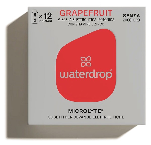 WATERDROP MICROLYTE POMPELMO 12 CUBETTI - Farmacia di Regoledo Srl