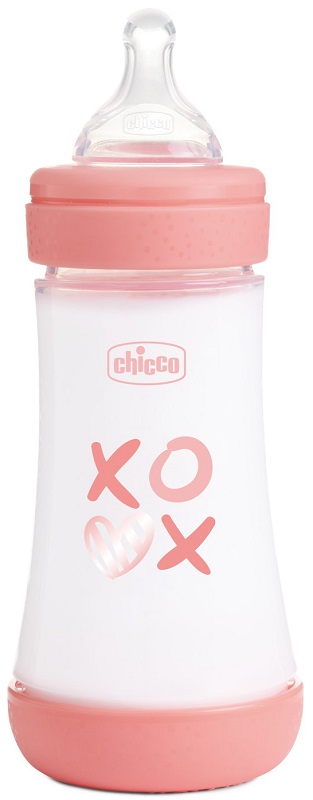 CHICCO BIBERON P5 240ML MED SILICONE GIRL - Farmacia di Regoledo Srl